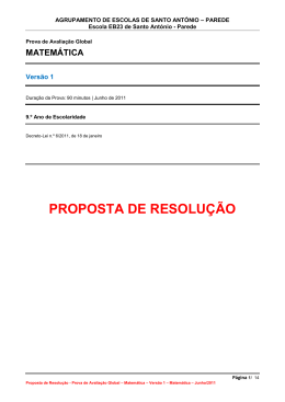 PROPOSTA DE RESOLU&Ccedil;&Atilde;O - EB 2,3 de Santo Ant&oacute;nio