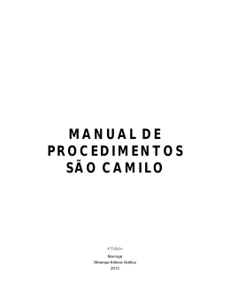 MANUAL DE PROCEDIMENTOS SÃO CAMILO
