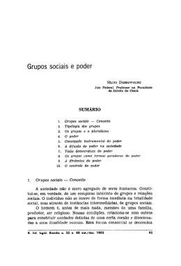 Grupos sociais e poder