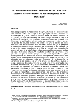 Express&otilde;es de Conhecimento de Grupos Sociais