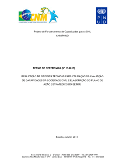 (n 13.2010 - Oficina Sociedade Civil) (Publicado em: 21/10/2010)