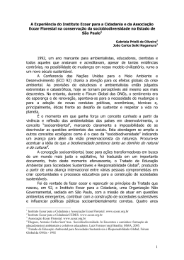 acentuar a id&eacute;ia de que a biodiversidade pertence tanto ao dom&iacute;nio