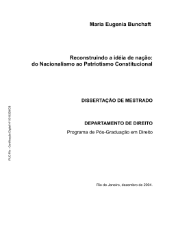 do Nacionalismo ao Patriotismo Constitucional