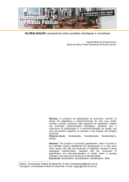 GLOBALIZA&Ccedil;&Atilde;O: perspectivas sobre quest&otilde;es ideol&oacute;gicas e