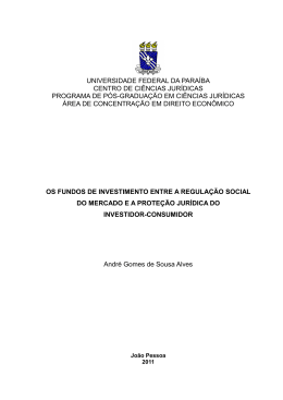Fundos de Investimento e Consumidor - CCJ