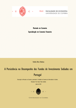 A Persist&ecirc;ncia no Desempenho dos Fundos de Investimento