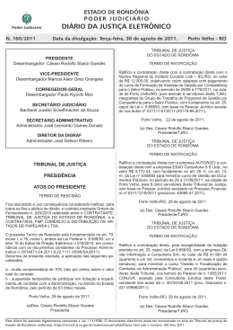 30 - Tribunal de Justi&ccedil;a de Rond&ocirc;nia