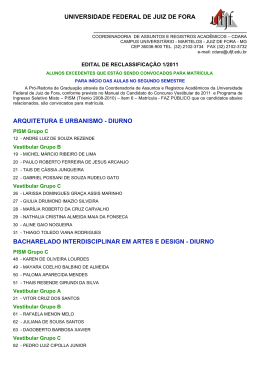 Reclassificados para o 2&ordm; semestre