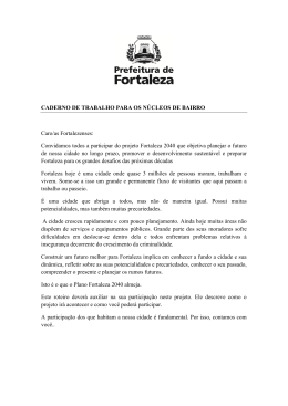 Núcleos Setoriais - Prefeitura Municipal de Fortaleza