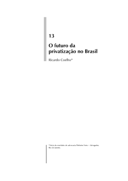 O Futuro da Privatização no Brasil