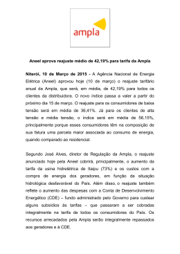 Aneel aprova reajuste médio de 42,19% para tarifa da Ampla Niterói