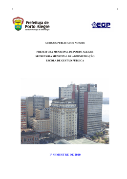 ARTIGOS PRIMEIRO SEMESTRE de 2010