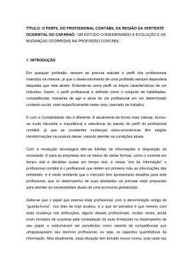 O Perfil do Profissional Cont&aacute;bil da Regi&atilde;o da Vertente Ocidental do