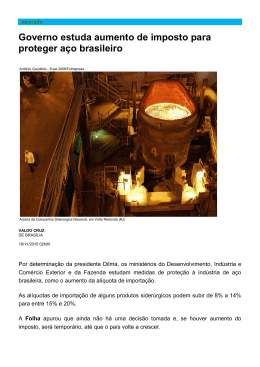 governo estuda proteger aço brasileiro - sicepot-mg