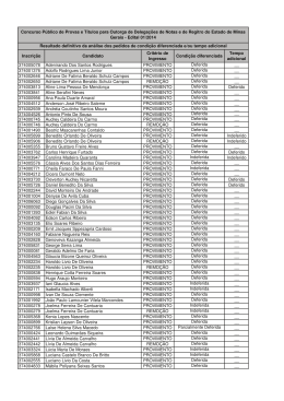 Resultado definitivo da an&aacute;lise dos pedidos de condi&ccedil;&atilde;o