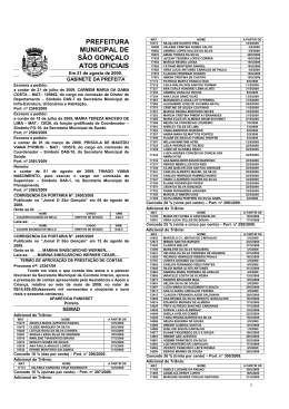 PREFEITURA MUNICIPAL DE S&Atilde;O GON&Ccedil;ALO ATOS OFICIAIS
