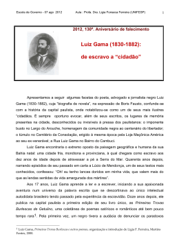 Aula 2 - 07-08 - Luis Gama e a Escravid&atilde;o no