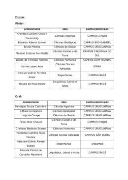 VI Siepe - trabalhos premiados da Mostra Cient&iacute;fica