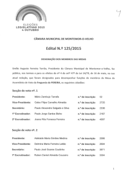Edital N.º 125 - Câmara Municipal de Montemor-o