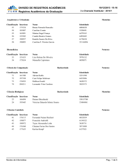 3&ordf; Chamada FURB Ver&atilde;o 2014