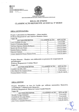 INSTITUTO FEDERAL os mutação. cIÊNclA E TECNOLOGLA