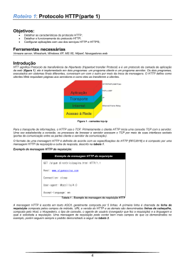 Roteiro 1: Protocolo HTTP (parte 1)