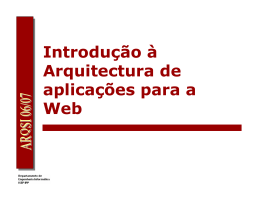 Introdução à Arquitectura de aplicações para a Web