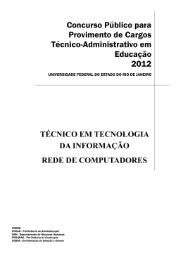 Técnico em Tecnologia da Informação / Rede de Computadores