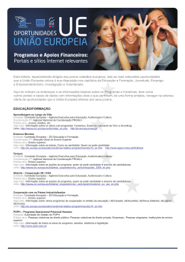 Este folheto, especialmente dirigido aos jovens cidad&atilde;os europeus