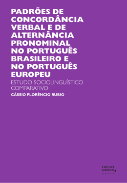 padrões de concordância verbal e de alternância
