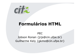 Formulários HTML