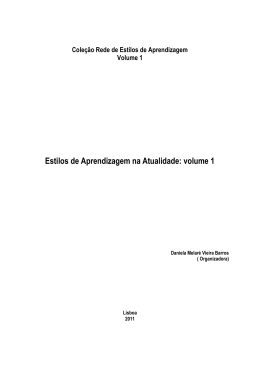Estilos de Aprendizagem na Atualidade: volume 1