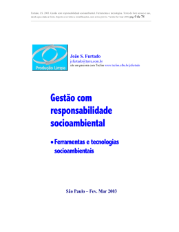Ferramentas e tecnologias socioambientais