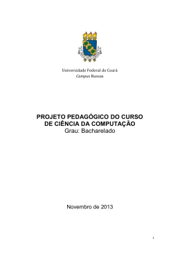 Projeto Pedag&oacute;gico - Campus Russas