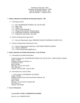 Vagas para ingresso no 1º semestre de 2014