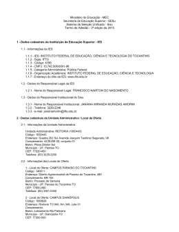 Termo de Ades&atilde;o - Instituto Federal do Tocantins
