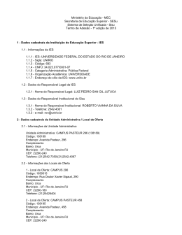 Termo de Adesão – SiSU 2015 1ª edição