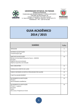 GUIA ACAD&Ecirc;MICO 2014 / 2015
