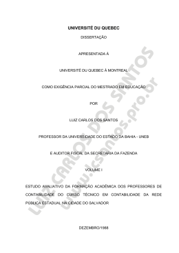 Estudo avaliativo da forma&ccedil;&atilde;o acad&ecirc;mica dos professores de