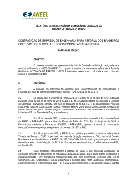 Relatório de habilitação TP 01.2013