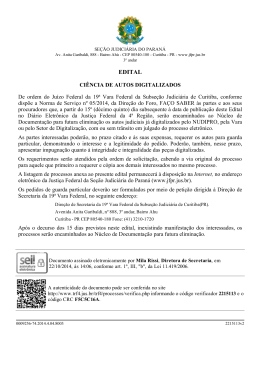 PRCTB19 - Justi&ccedil;a Federal do Paran&aacute;