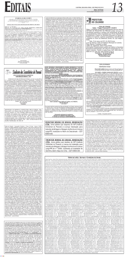 JORNAL DO ESTADO FRONTIER MINING DO