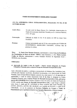 FUNDO DE INVESTIMENTO IMOBILIÁRiO PANAMBY ATA` DA