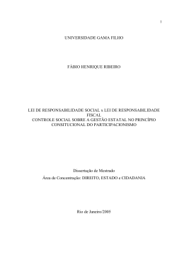 UNIVERSIDADE GAMA FILHO F&Aacute;BIO HENRIQUE RIBEIRO LEI DE