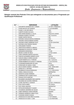Relação nominal dos Policiais Civis que entregaram