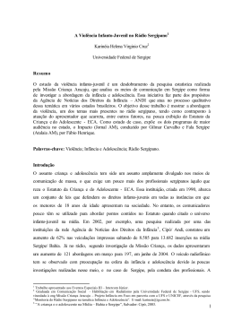 1 A Viol&ecirc;ncia Infanto-Juvenil no R&aacute;dio Sergipano Karin&eacute;ia Helena