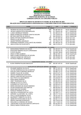 classificados e aprovados