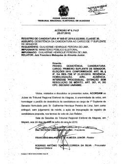 AC006743(Reg. de candidatura.Desistencia.Guilherme Henrique