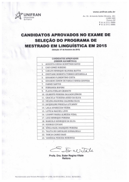www.unifran.edu.br Universidade Av. Dr. Armando Sa&atilde;les Oliveira