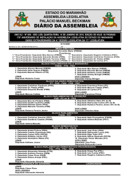Di&aacute;rio n&ordm; 006 14/01/2015 - Assembleia Legislativa do Estado do